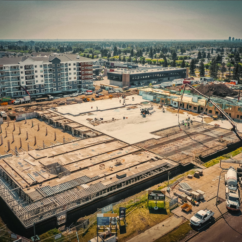 Progress of a construction site